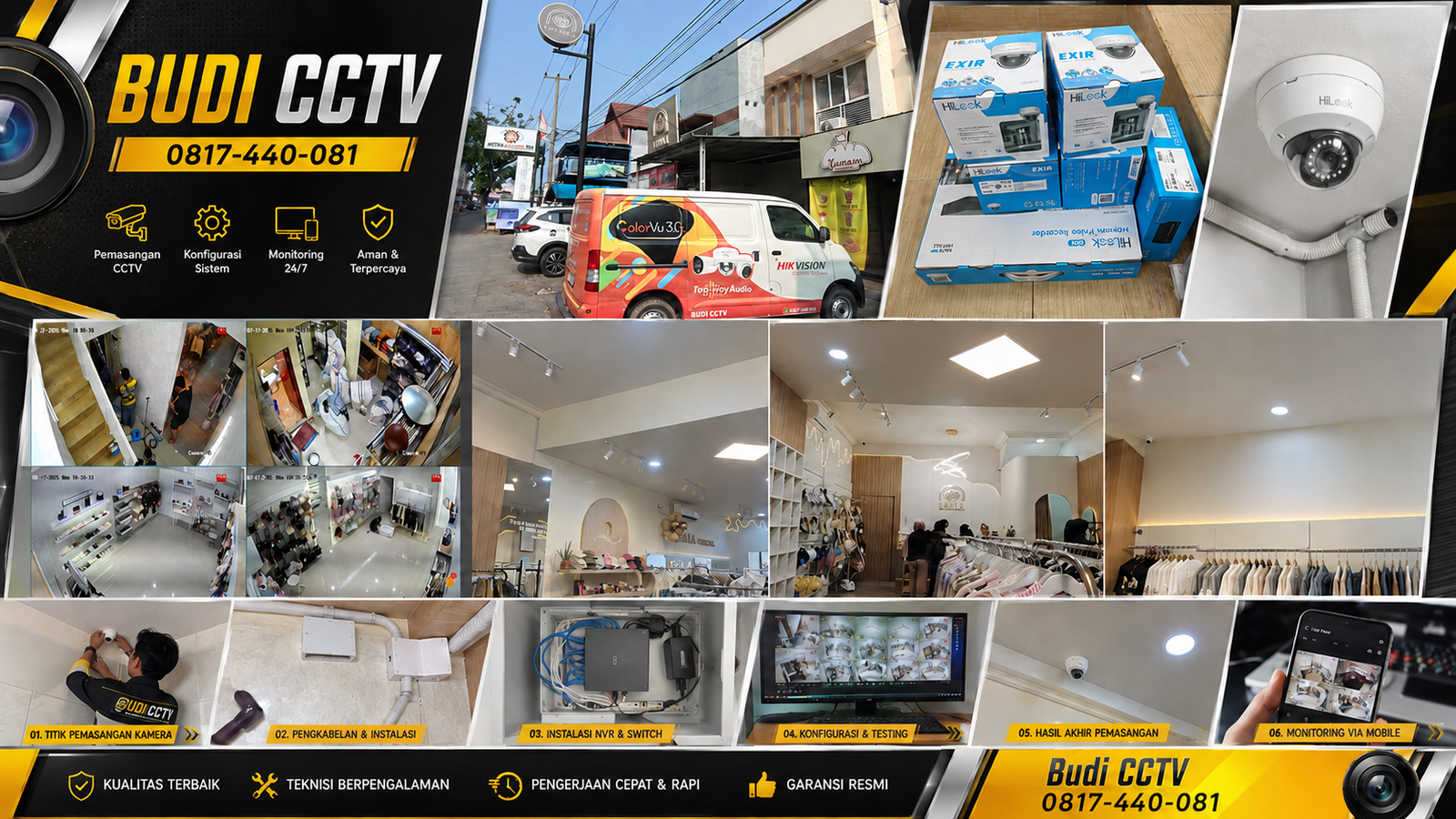 Instalasi CCTV HiLook Investasi Jangka Panjang Usaha Pemalang