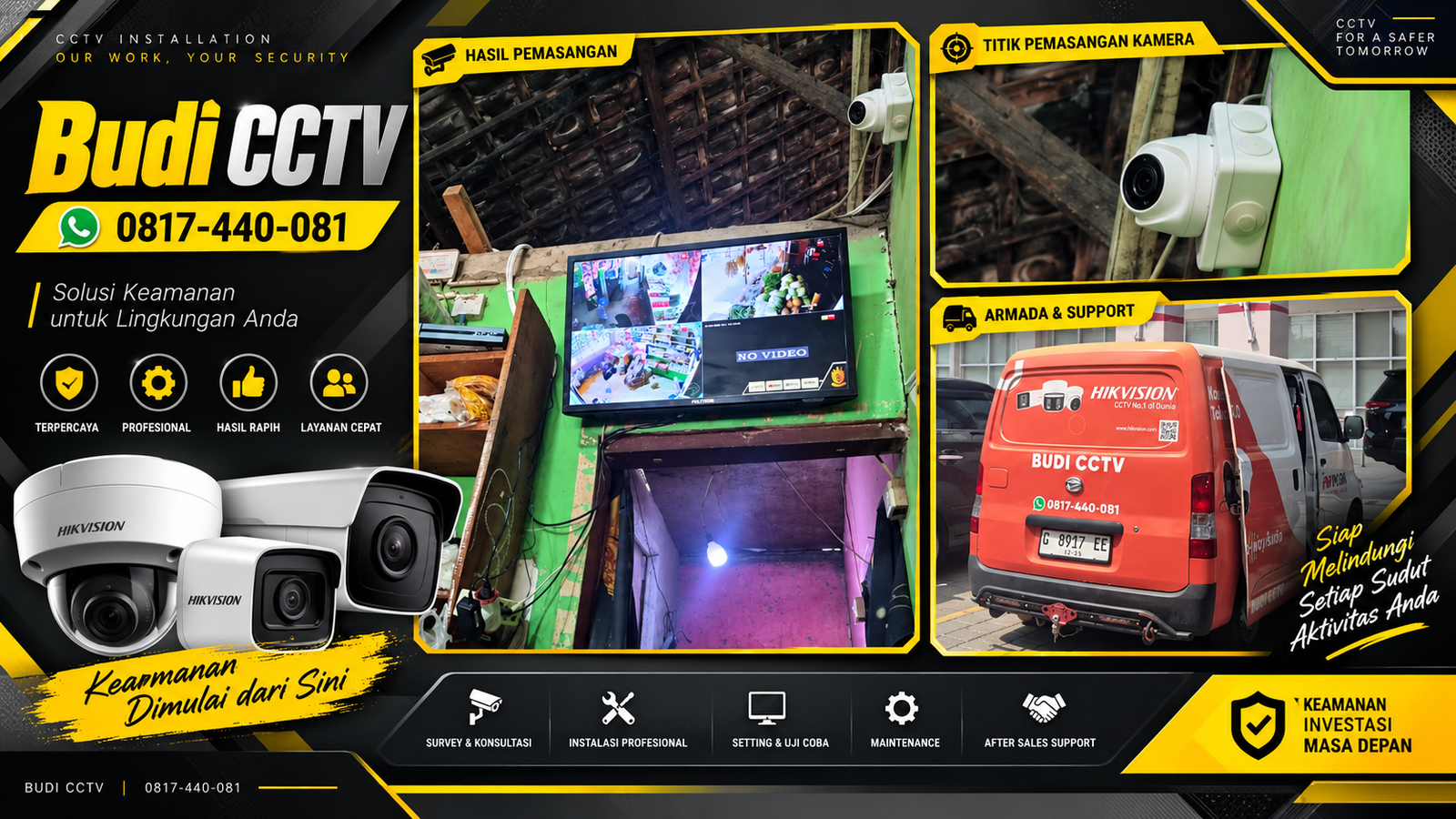 Instalasi CCTV HiLook IP Camera di Toko Sembako Pemalang, Solusi Keamanan Sesuai Budget