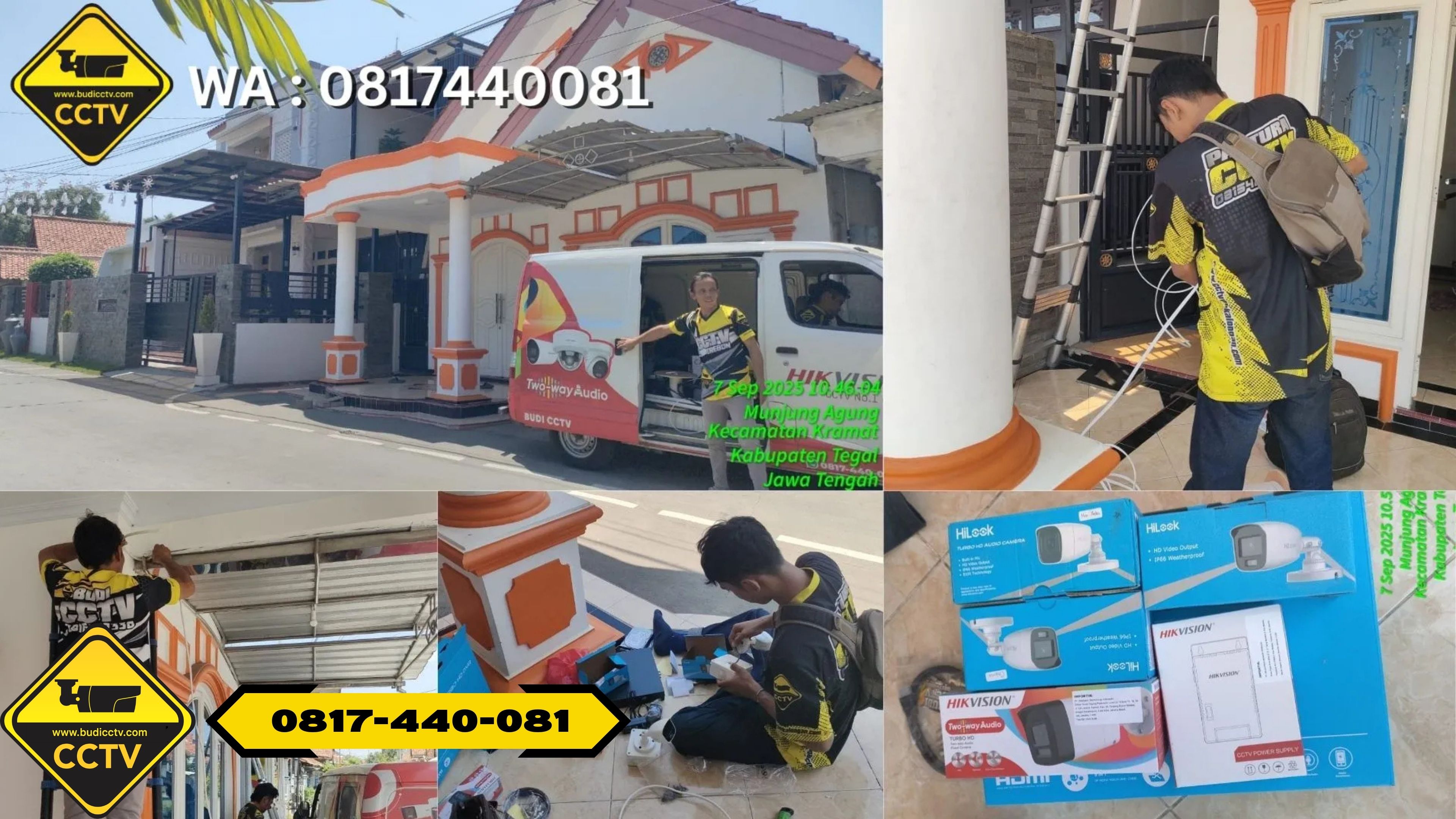 Pemasangan CCTV Hikvision 4 Channel Smart Hybrid Light 2MP di Rumah Tinggal Grobogan